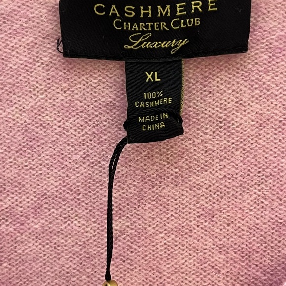 CHARTER CLUB V Neck Cashmere Sweater - Picture 3 of 5